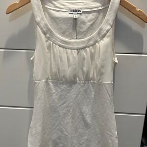 Express Cream Chiffon Top Dressy XS Tank Top NWT